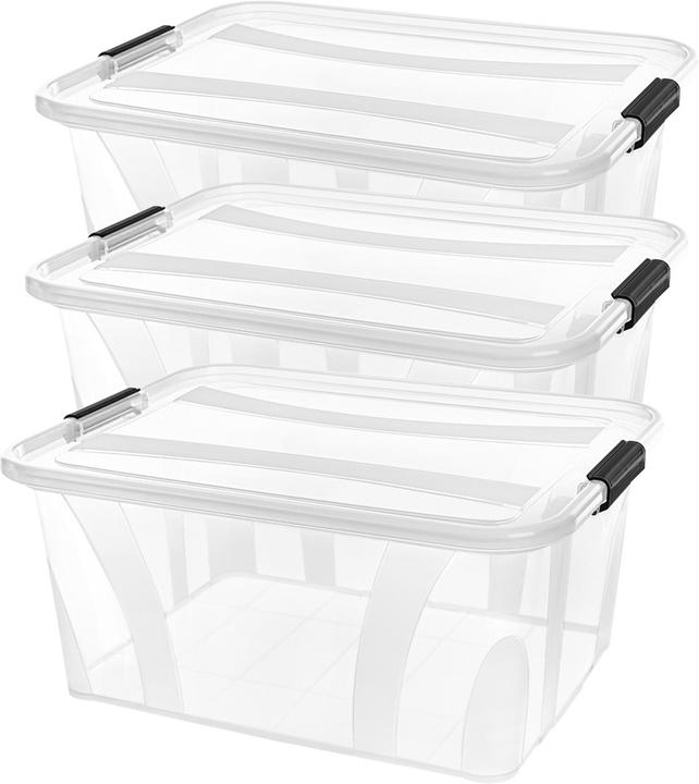Image du produit Siena Home Lot de 3 boîtes de rangement 21 l (51 x 38.5 x 15 cm, 31 l)