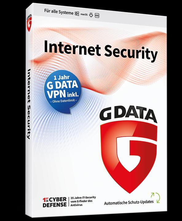 Produktbild Gdata Internet Security 3 Platz plus VPN Download (3 User, 1 Geräte/User, 12 Monate)