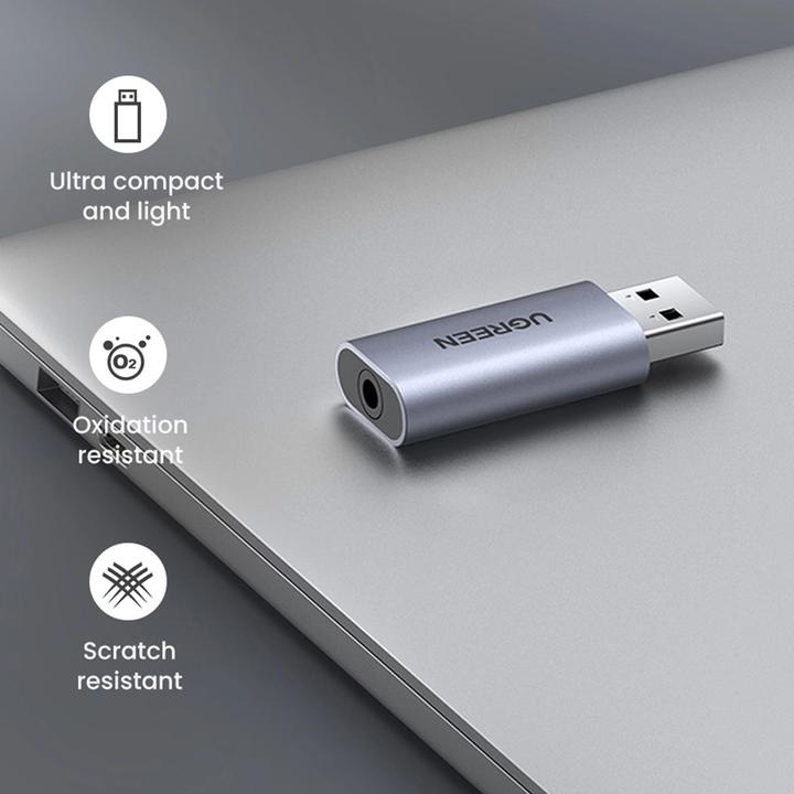 Actual product image Ugreen USB 2.0 to Audio Adapter USB Sound Card Stick (USB)