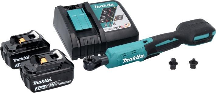 Productafbeelding Makita DWR 180 RF Accu ratelschroevendraaier 18 V 47,5 Nm 1/4" 3/8" + 2x accu 3,0 Ah + lader (1/4", 3/8")