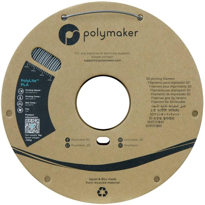 Produktbild Polymaker PolyLite PLA (PLA, 1.75 mm, 1000 g, Grau)