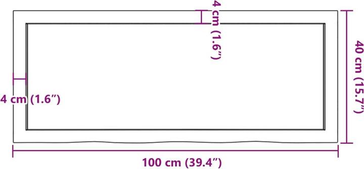 Actual product image VidaXL Emerald (100 x 40 x 4 cm)