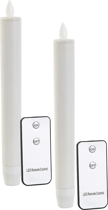 Immagine prodotto Britesta Candela a LED con fiamma mobile e telecomando, bianco, set di 2 (2 x)