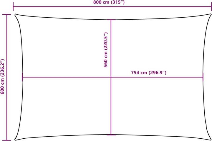 Actual product image VidaXL Awning (6 x 8 m)