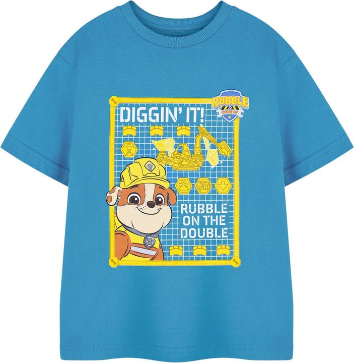 Actual product image Paw Patrol Boys Diggin' It Rubble Short-Sleeved T-Shirt (98)