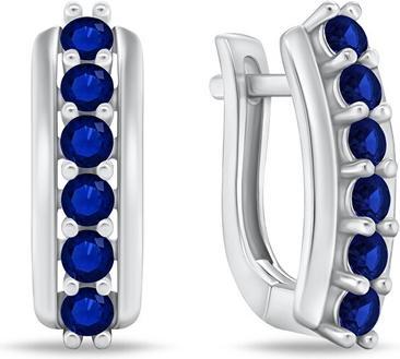Actual product image Brilio Silver - Amazing silver earrings with darkue zircons EA543WB