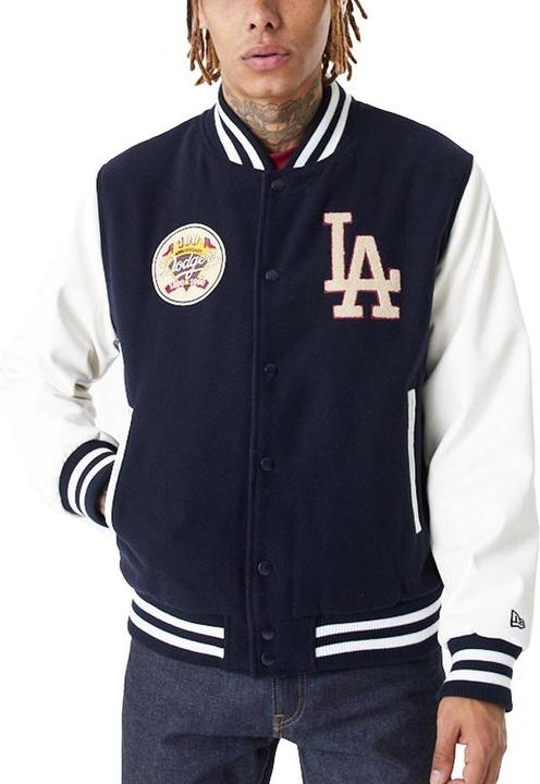 Actual product image New Era MLB Los Angeles Dodgers Large Logo Varsity Bomber Jacket Mens (XL)