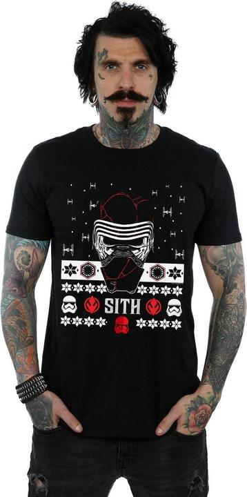 Actual product image Star Wars Mens The Rise Of Skywalker Christmas Sith T-Shirt (4XL)