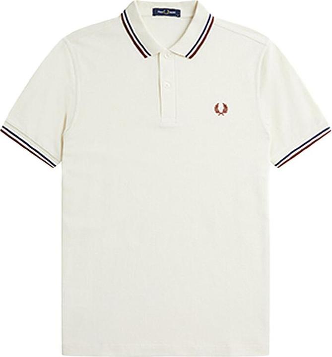 Produktbild Fred Perry Twin Tipped Polo Shirt Short Sleeve Ecru (XXL)