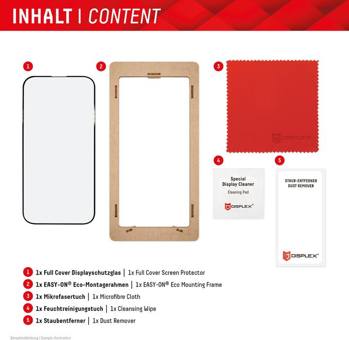 Actual product image Displex Real Glass, Full Cover Panzerglas (1 Piece, Xiaomi 14 Pro, Xiaomi 14 Ultra)