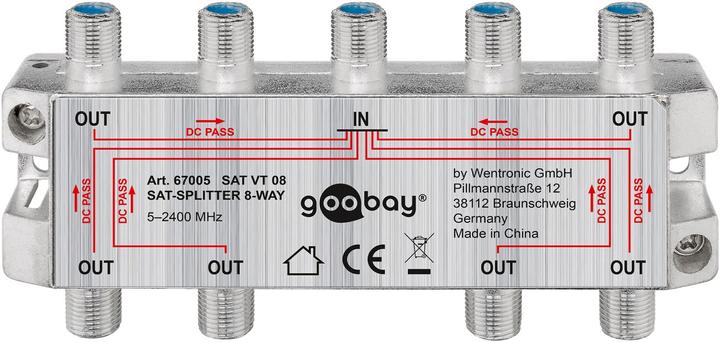 Produktbild Goobay SAT-Verteiler, 8-fach (Verteiler)