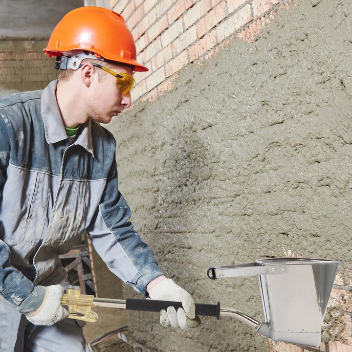 Produktbild Wiltec Verputzmaschine 6bar Putzpistole 8mm Düse Mörtelpistole 3,7 l Putzwerfer