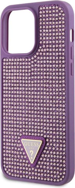 Image du produit Guess Rhinestones Triangle Métal Logo Case pour iPhone 15 Pro Max Violet (Apple iPhone 15 Pro Max)