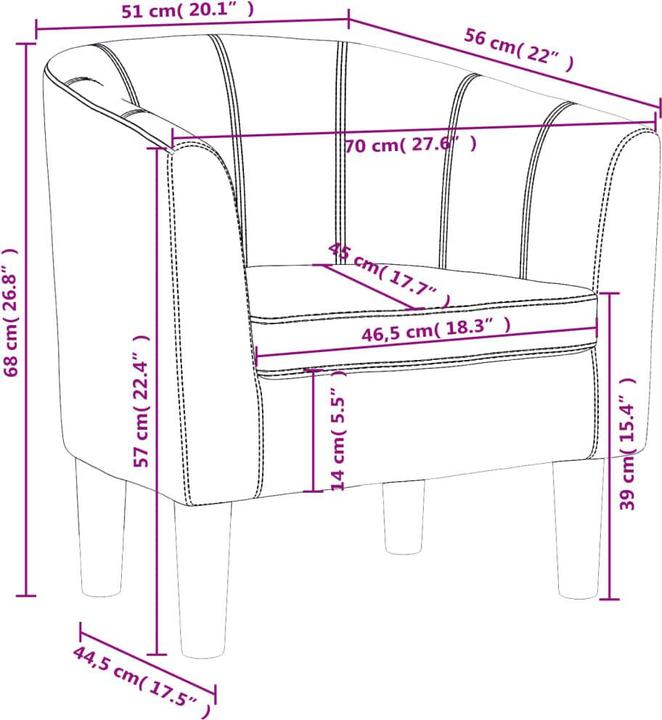 Immagine prodotto VidaXL Clubsessel Grau Kunstleder,Farbe: Grau,Material: Kunstleder
