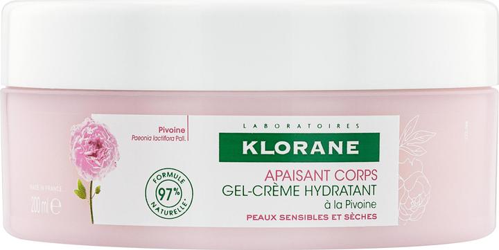 Klorane Feuchtigkeitsspendende Gel-Creme mit Pfingstrose (Körpercreme, 200 ml)