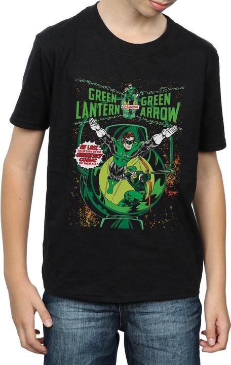Actual product image Boys Green Lantern & Green Arrow Comic Cover Cotton T-Shirt (116)