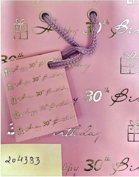 Immagine prodotto Generic Stampato 30° Compleanno Sacchetto Regalo (Scatola da regalo, 1 x)