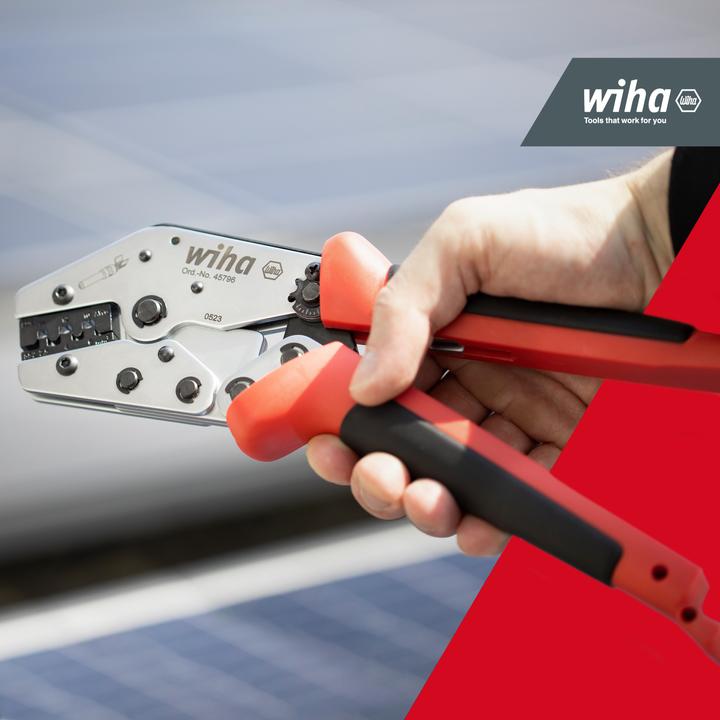 Actual product image Wiha 45796 Crimping pliers 1 piece Photovoltaic connector, solar connector 2.5 to 6mm² (250 mm)