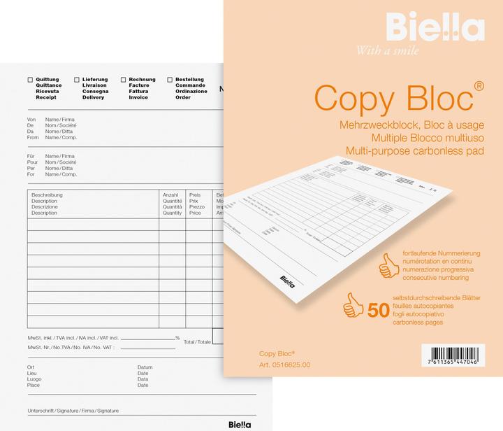 Actual product image Biella Copy Bloc multi-purpose notepad (50 x)