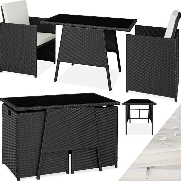 Actual product image tectake Rattan garden furniture set Lausanne