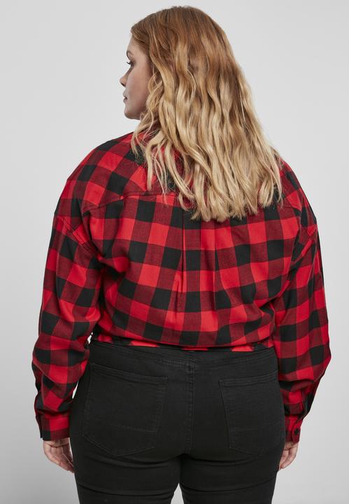 Actual product image Urban Classics Ladies Short Oversized Check Shirt (4XL)