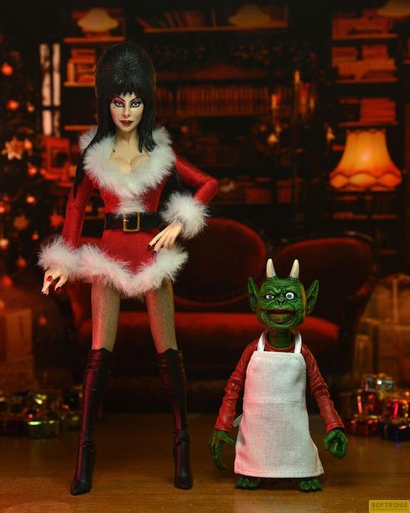 Actual product image Neca Elvira, Mistress of the Dark figurine Clothed Very Scary Xmas Elvira 20 cm