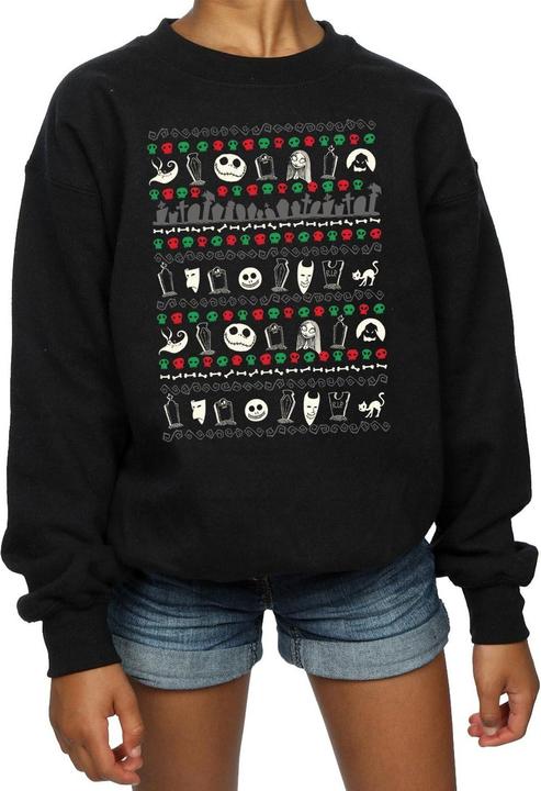 Produktbild Disney Nightmare Before Christmas Festive Icons Sweatshirt Mädchen (152, 158)