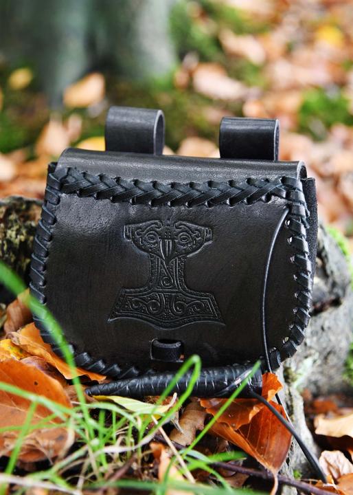 Produktbild Battle Merchant Kleine Gürteltasche Thorshammer-Prägung Schwarz