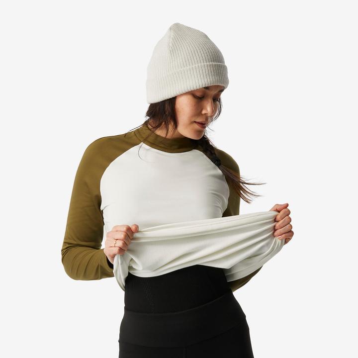 Actual product image Wedze Ski underwear functional shirt ladies wide cut - BL500 beige/khaki (XL)