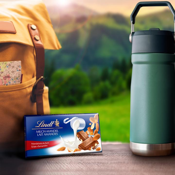 Produktbild Lindt Tafelschokolade Milch Mandel Multipack (500 g)