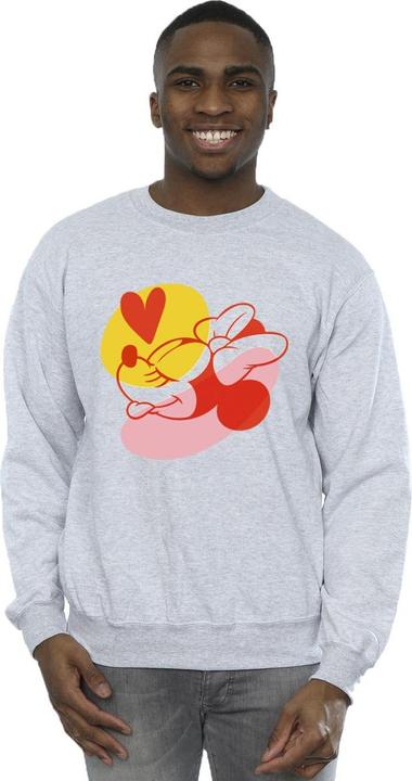 Actual product image Disney Mens Minnie Mouse Tongue Heart Sweatshirt (S)
