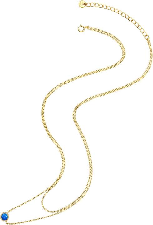Immagine prodotto Glanzstücke München Catena da donna in argento lapislazzuli oro giallo 42,0/36,0 cm + 5,0 cm di estensione - 29976 (Argento)