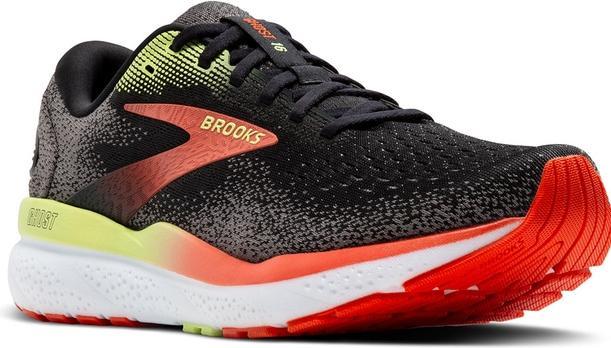 Immagine prodotto Brooks Running Brooks Ghost 16 Laufschuhe Nero / Rosso Mandarino / Verde Herren (45)