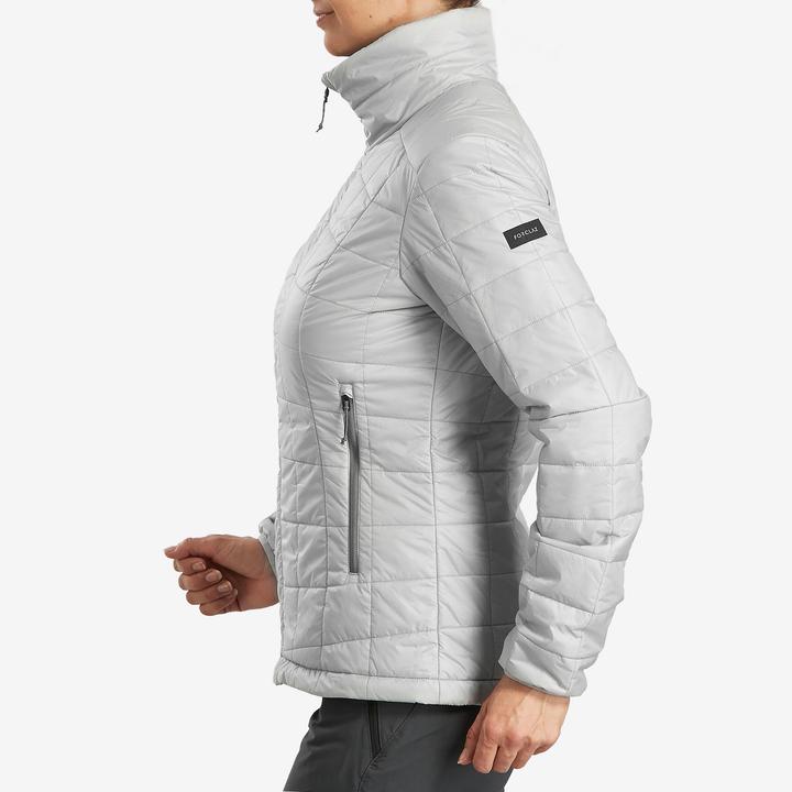 Actual product image Forclaz Padded jacket mountain trekking MT100 comfort down to -5 °C ladies grey (S)
