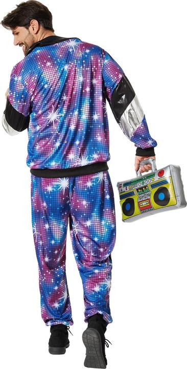 Immagine prodotto tectake Completo da uomo retro anni '80, 90 discoteca, tuta da jogging (S)