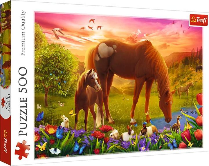 Actual product image Trefl Puzzle 500 pieces Horses in the Meadow (500 pieces)