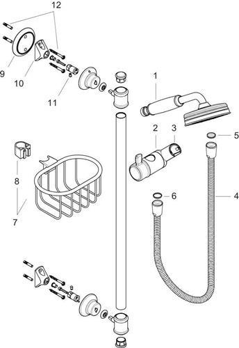 Actual product image hansgrohe AXOR MONTREUX shower set brushed black chrome