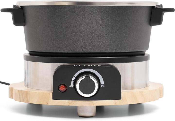 Immagine prodotto KLAMER Set per fonduta elettrica (Fonduta Bourguignonne, Fondue al cioccolato, Fondue Chinoise, Fondue di formaggio)