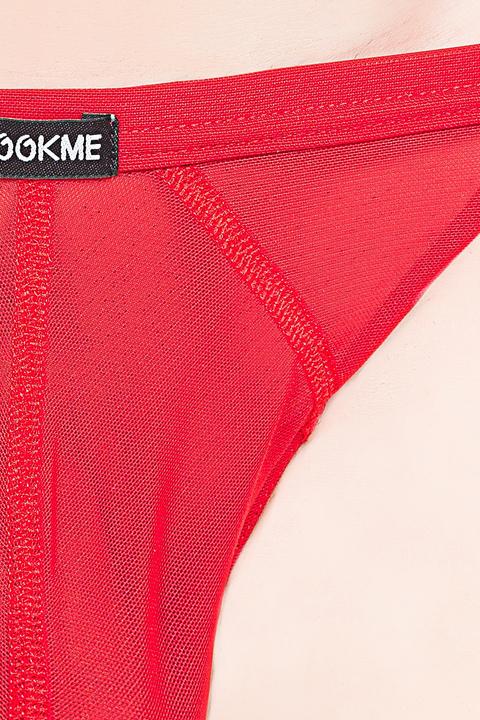 Actual product image Look Me red Malibu Pilgrim thong briefs (XL)