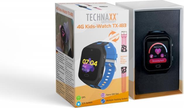 Actual product image Technaxx Kids' smartwatch with GPS, WLAN, 4G, SOS button (42 mm, 4G)