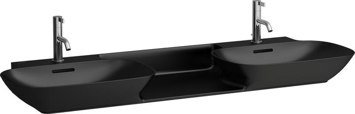Actual product image Laufen INO double washbasin, without tap hole, with overflow, 1420x450mm, H814304 (1560 mm, 230 mm)