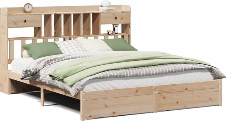 VidaXL Massivholzbett Holzbett Bett Doppelbett mit Regal ohne Matratze 200x200cm (200 x 200 cm)