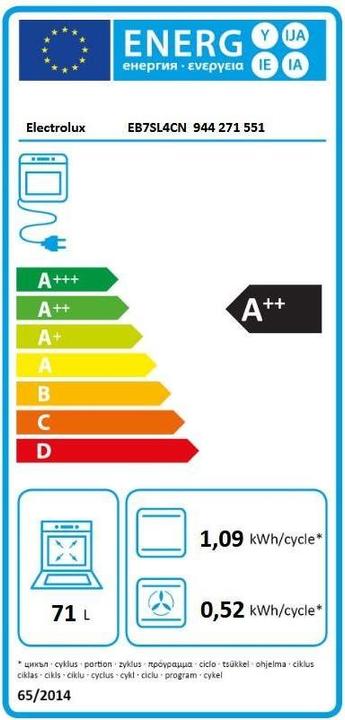 Label énergétique Electrolux EB7SL4CN
