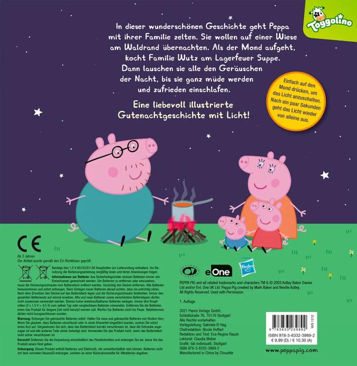 Produktbild Panini Peppa Pig: Meine erste Gutenachtgeschichte (Deutsch, Panini, 2021)