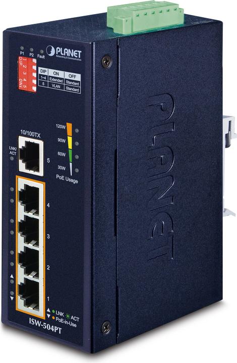 Immagine prodotto Planet Switch Ethernet industriale a 5 porte con 4 PoE -4075 (5 Porti)