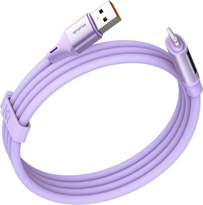 Produktbild Mcdodo Ladekabel USB zu Lightning inkl. Digitalanzeige 1.2m - Violett