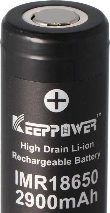 Immagine prodotto Keeppower Batteria IMR18650 - 10A (Flat Top) (1 pz., 18650, 2900 mAh)