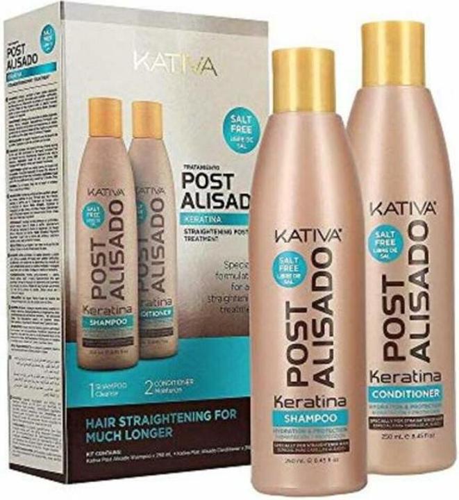 Produktbild Kativa Keratin Post Alisado Profesional Lote 2 pz (500 ml, Flüssiges Shampoo)