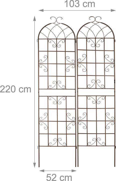 Immagine prodotto Relaxdays 2x traliccio (52 cm, 2 cm)