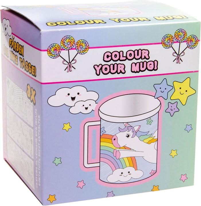 Actual product image Colour your own mug unicorn